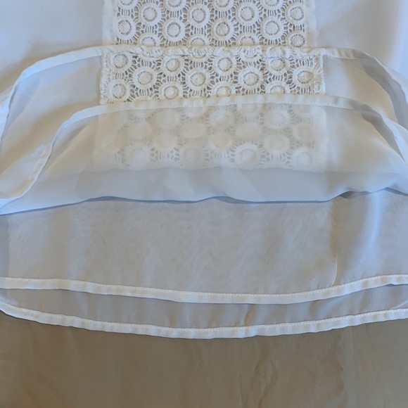 Charter Club Sheer Double Layer Key Hole Top Size Small - Picture 9 of 11